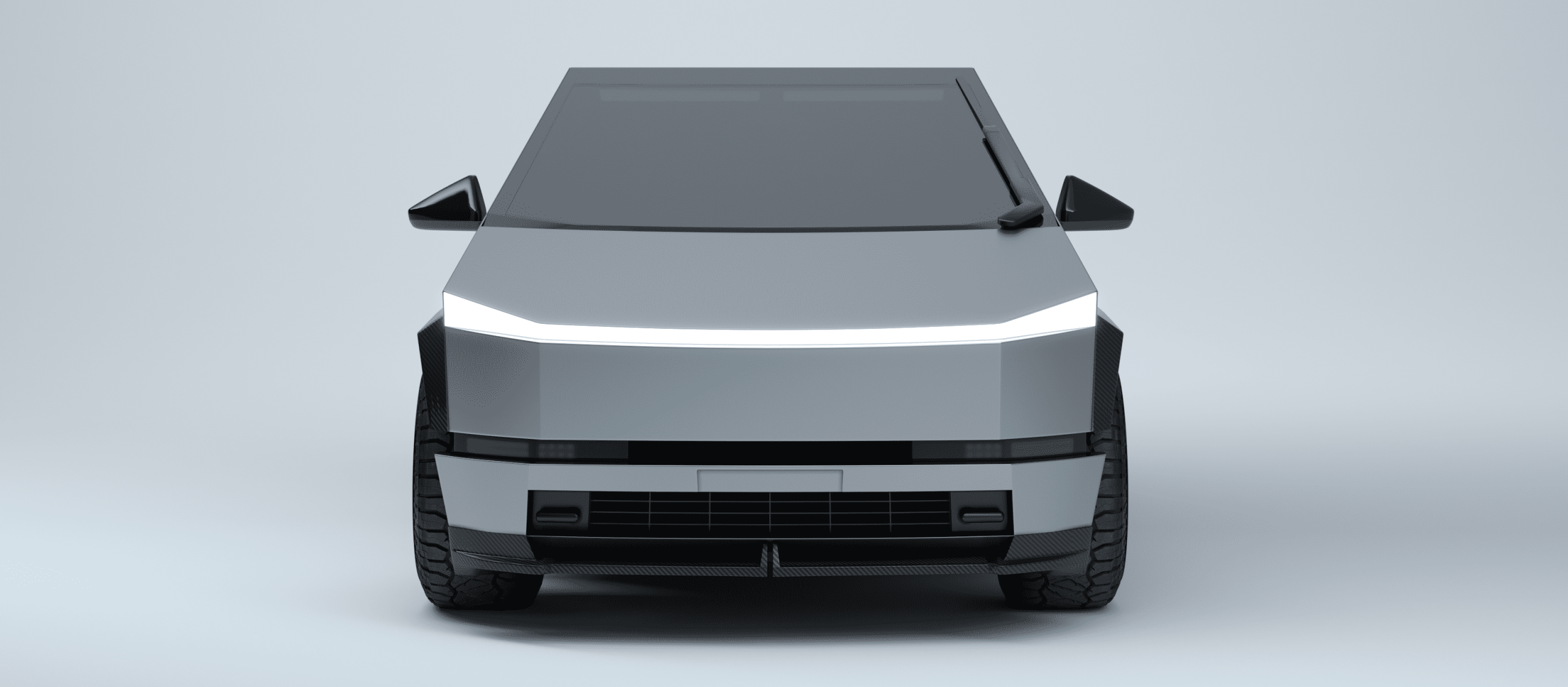 Karbónové kryty spätných zrkadiel pre Tesla Cybertruck