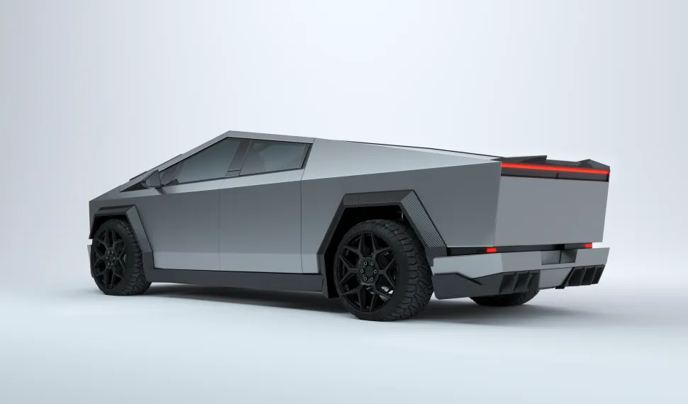 Karbónové rozšírenia karosérie pre Tesla Cybertruck